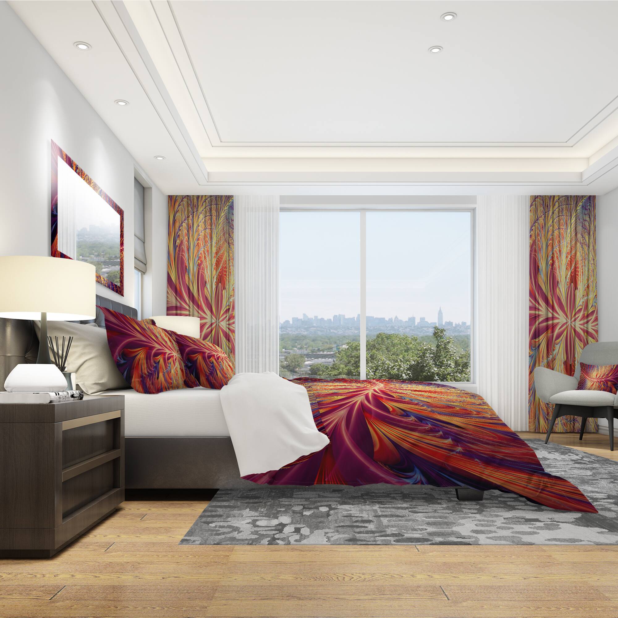 Designart 'In Sync' Modern & Contemporary Bedding Set
